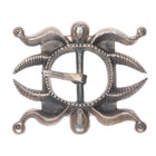Heavy vintage Navajo tufa cast sterling silver early style belt buckle