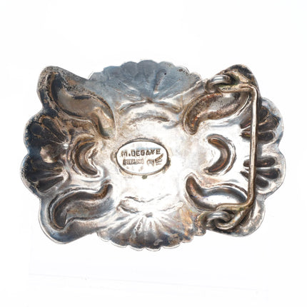 Marco Begaye Navajo sterling silver high grade waterweb kingman belt buckle
