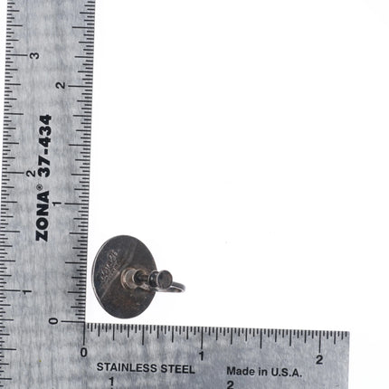 Vintage 1940's UITA-26 Navajo sterling silver turquoise screw back earrings