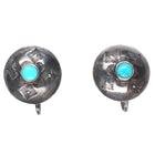 Vintage 1940's UITA-26 Navajo sterling silver turquoise screw back earrings