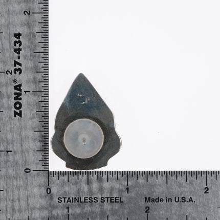 Vintage J Navajo sterling silver Sugilite, turquoise modernist earrings