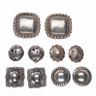 Lot of Retro southwestern/designer/Mexican sterling silver clip-on earrings