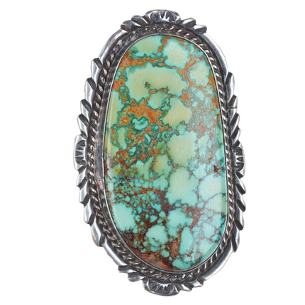 Big Vintage Billy Eagle Navajo high grade turquoise sterling silver pendant/pin