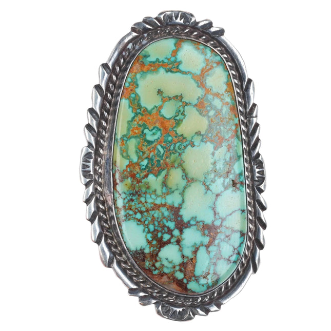 Big Vintage Billy Eagle Navajo high grade turquoise sterling silver pendant/pin