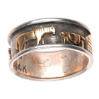 sz7 Francis Tabaha Navajo 14k gold/Sterling silver storyteller band ring