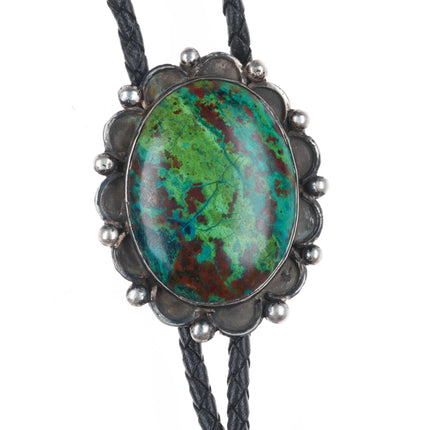 Vintage Sterling silver Chrysocolla southwestern/Native American bolo tie
