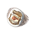 sz9.5 40's-50's Indian themed Pontiac service Craftsman ring sterling silver