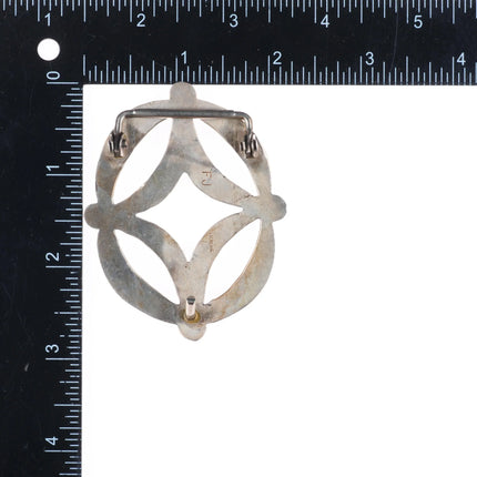 Francis Jones Navajo cast sterling silver belt buckle
