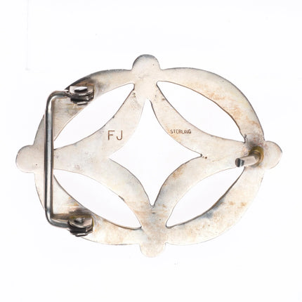 Francis Jones Navajo cast sterling silver belt buckle