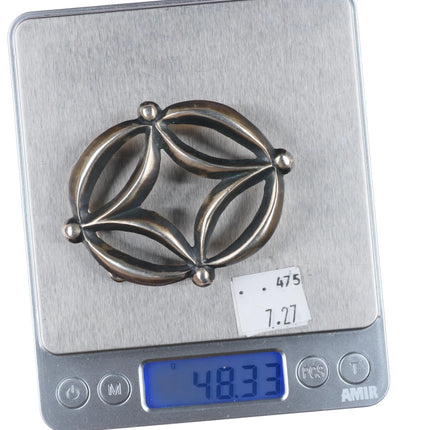 Francis Jones Navajo cast sterling silver belt buckle