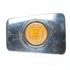 Large Tony Guerro Navajo sterling silver One dollar coin belt buckle