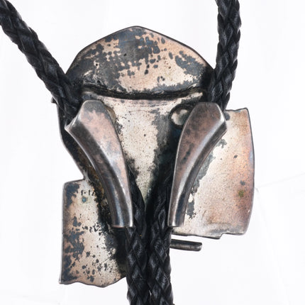 Vintage Abstract Southwestern Modernist sterling silver bolo tie