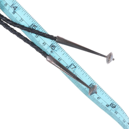 1991 Chambers Sterling Silver southwestern scrollwork bolo tie