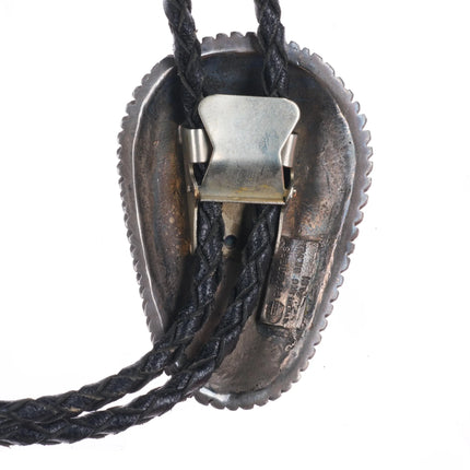 1991 Chambers Sterling Silver southwestern scrollwork bolo tie