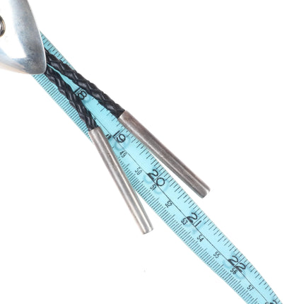 JK Southwestern sterling silver chalcedony agate bolo tie arrowhead form