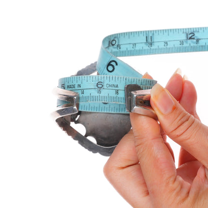 6.5" large c1962 Nelson Vandever Navajo sterling silver onyx cuff bracelet