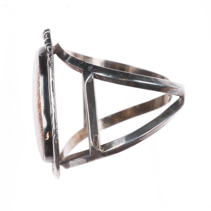 6.25" Billy Padilla Navajo sterling silver jasper cuff bracelet