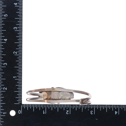 6.6" Rosemary & Ray Nieto Zuni Mediterranean coral sterling silver cuff bracelet