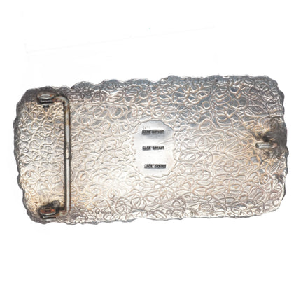 Big Jack Bryant Texas Brutalist/Modernist sterling silver turquoise belt buckle