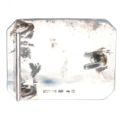 Vintage Jeep Collins Texas Trout 14k gold/Sterling silver belt buckle