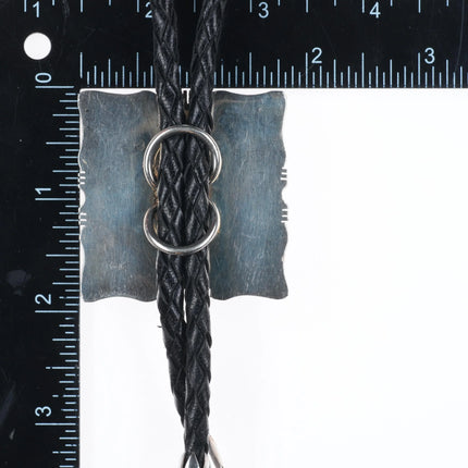 Jerry T Nelson Navajo Sterling silver Sugilite, Gaspeite, lapis bolo tie