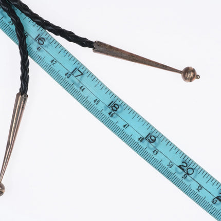 Vintage Tom David Navajo sterling silver gold filled eagle bolo tie