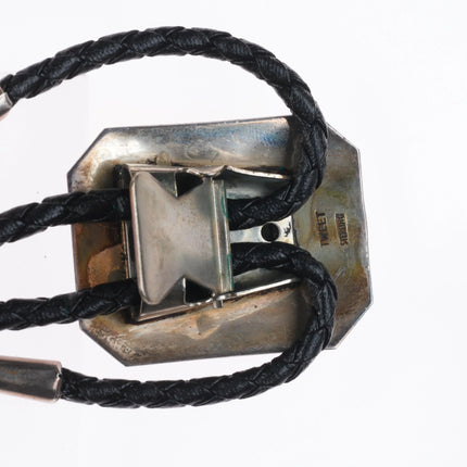 Vintage southwestern modernist Tweet sterling sugilite bolo tie