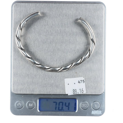 8.25" Huge Chinese 999 silver cuff bracelet