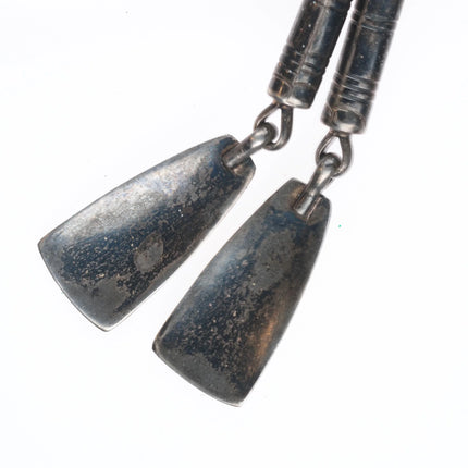 Ray King Navajo vintage sterling silver bolo tie/fancy tips, nice turquoise