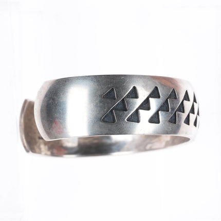 7.75" Anderson Koinva Hopi Overlay Trickling Water cuff bracelet sterling silver