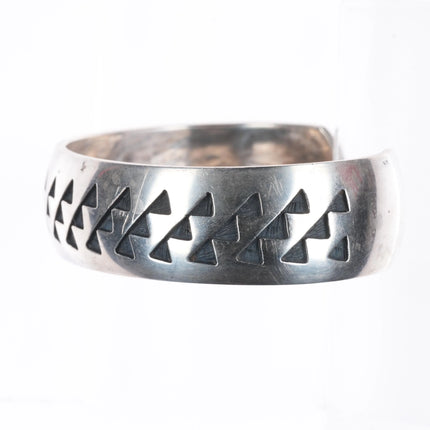 7.75" Anderson Koinva Hopi Overlay Trickling Water cuff bracelet sterling silver