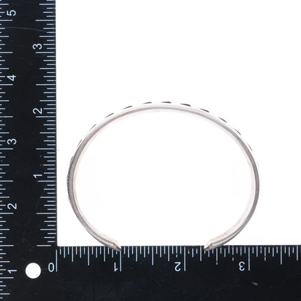 7.75" Anderson Koinva Hopi Overlay Trickling Water cuff bracelet sterling silver