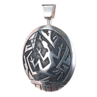 Cheryl Wadsworth Hopi overlay spinner gecko/sunface pendant sterling silver