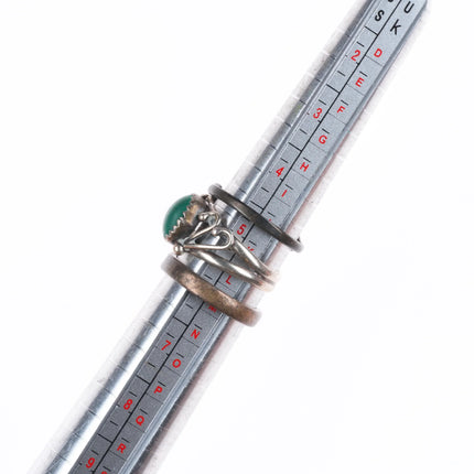 sz4-sz9 Vintage lot 17 Navajo/Zuni/Southwestern sterling silver turquoise rings