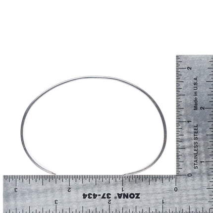 7" Antique Navajo ingot silver whirling logs/arrow slim stacker cuff bracelet