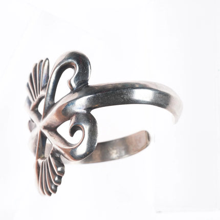 6.5" Vintage Navajo sterling silver cast older cuff bracelet