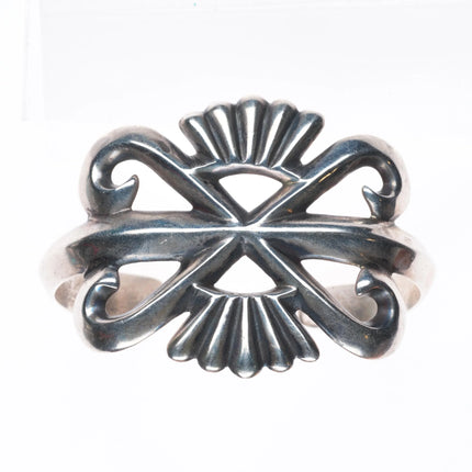 6.5" Vintage Navajo sterling silver cast older cuff bracelet