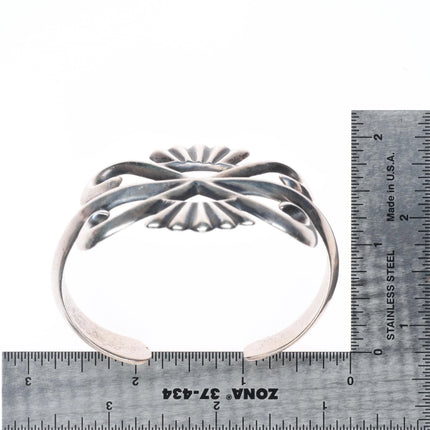 6.5" Vintage Navajo sterling silver cast older cuff bracelet