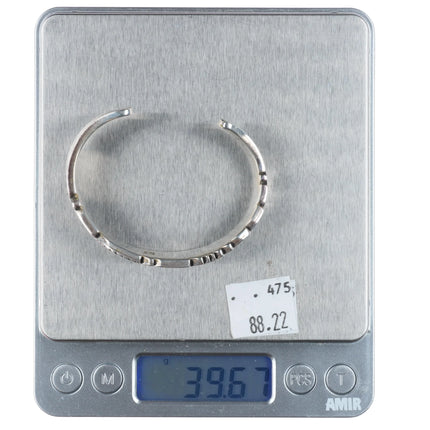 6" Nelson Begay Navajo sterling silver cuff bracelet overlay style