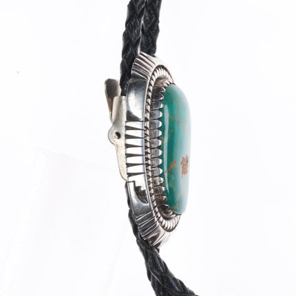J/D Southwestern sterling silver green Royston turquoise bolo tie
