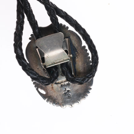 J/D Southwestern sterling silver green Royston turquoise bolo tie