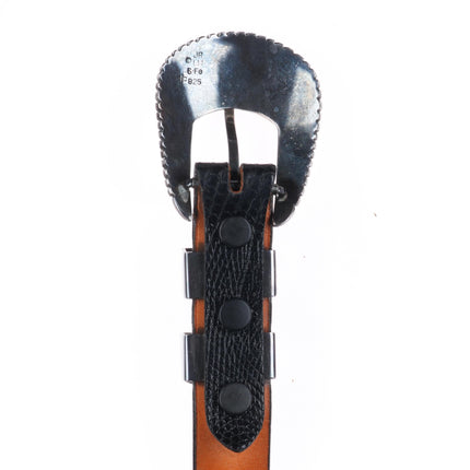 1" James Reid Turquoise Sterling silver southwestern ranger belt buckle set 40"