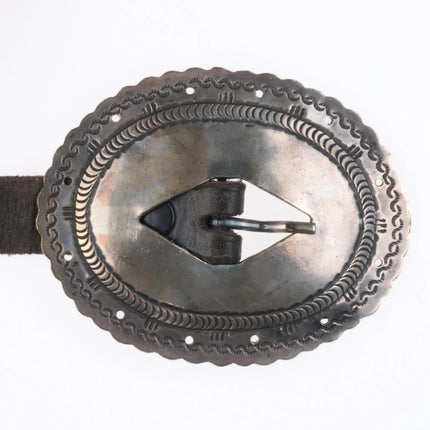 John Delvin Navajo Vintage sterling silver first phase style concho belt
