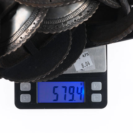 John Delvin Navajo Vintage sterling silver first phase style concho belt