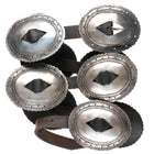 John Delvin Navajo Vintage sterling silver first phase style concho belt