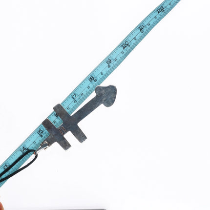 Ernie Lister Navajo Ingot coin silver Isleta cross pendant sterling