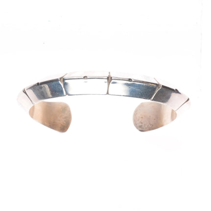 6" Ken Peshlakai Navajo sterling silver carinated cuff bracelet