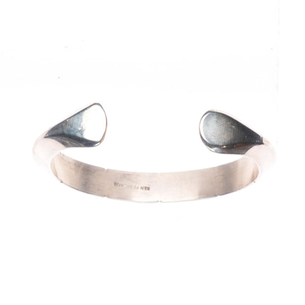 6" Ken Peshlakai Navajo sterling silver carinated cuff bracelet