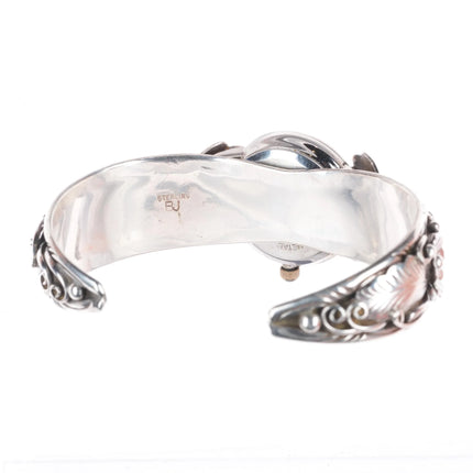 6.25" Bobby Johnson Navajo sterling silver 1980's watch cuff bracelet