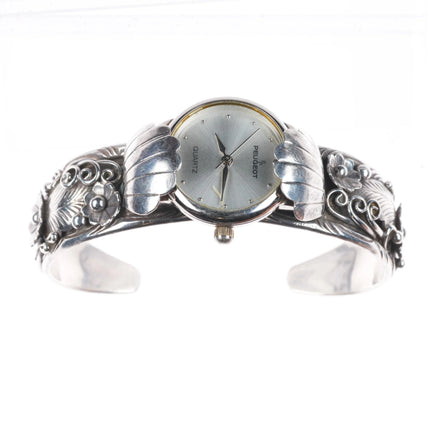 6.25" Bobby Johnson Navajo sterling silver 1980's watch cuff bracelet